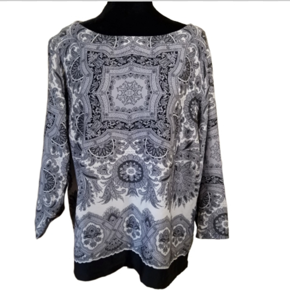 Willi Smith gray black career blouse…